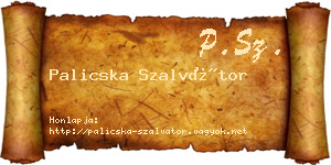 Palicska Szalvátor névjegykártya